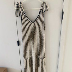 Ulla Johnson - Long Black + White Knit Dress, Size 'P' Petite